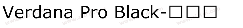 Verdana Pro Black字体转换